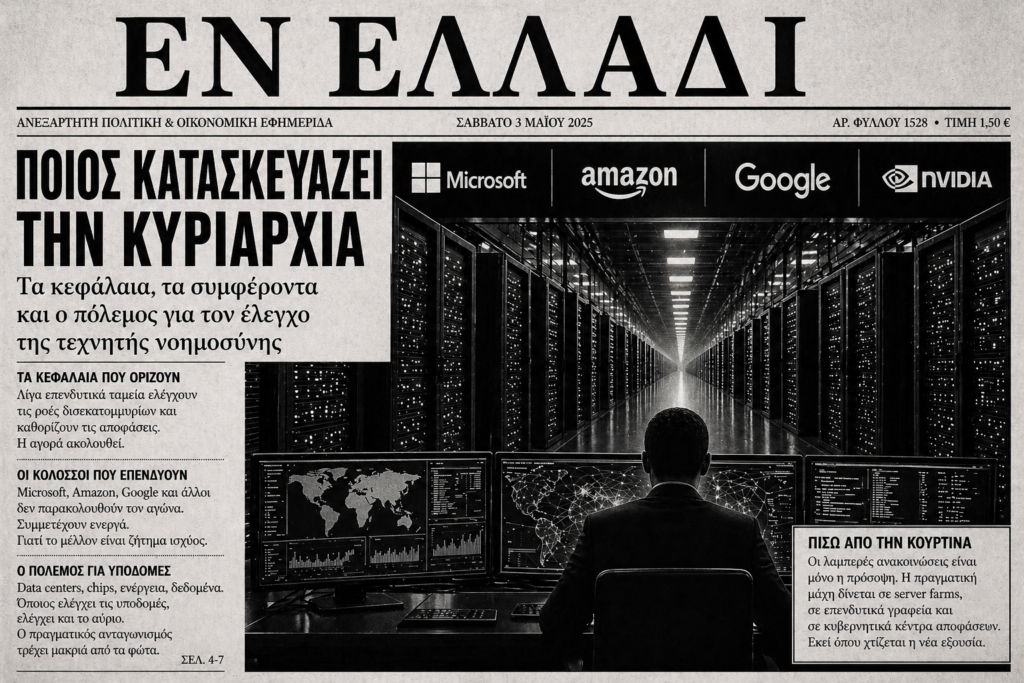 Τεχνητή Νοημοσύνη Ποιος κατασκευάζει την «κυριαρχία»