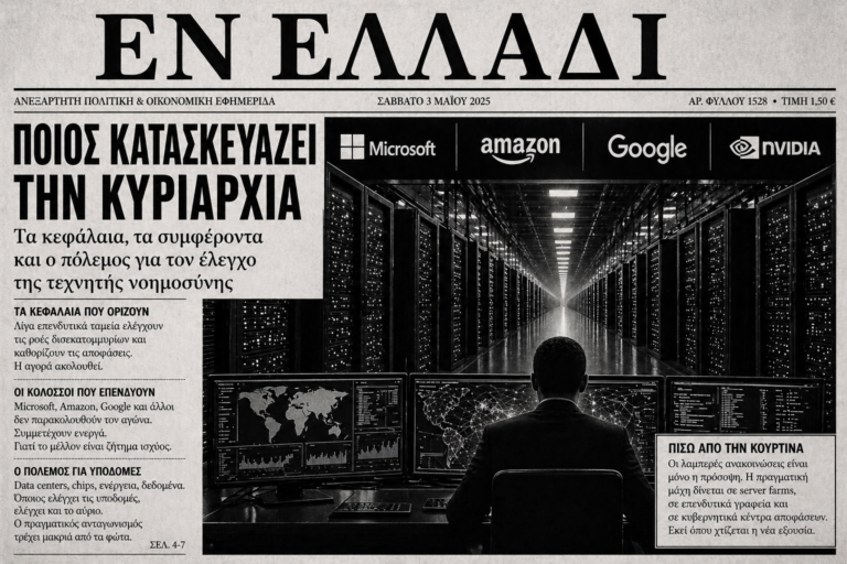 Τεχνητή Νοημοσύνη Ποιος κατασκευάζει την «κυριαρχία»