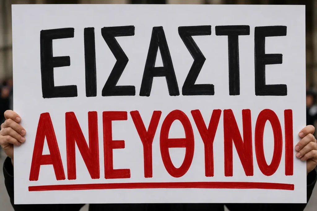 Είσαστε ανεύθυνοι