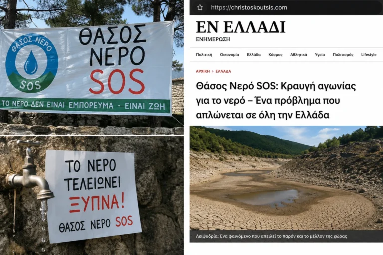 θασος νερό sos