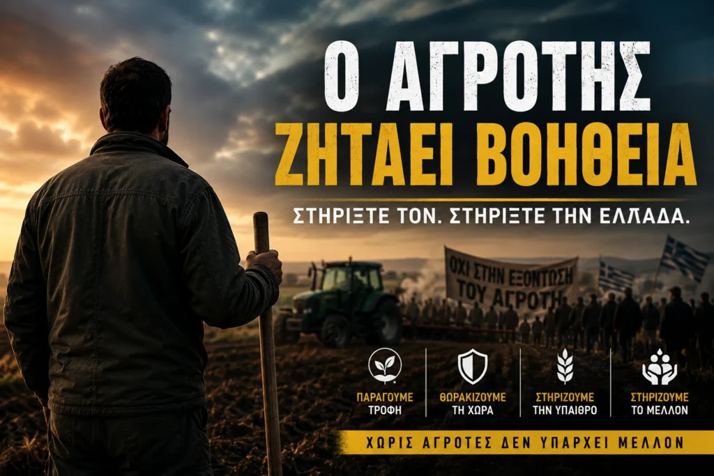 ο αγρότης ζηταει βοήθεια