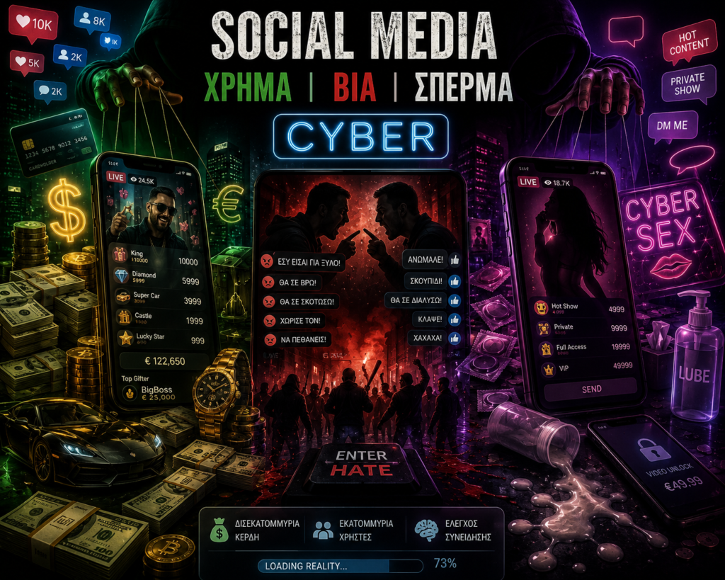 Social media: Χρήμα - Αίμα - Σπέρμα
