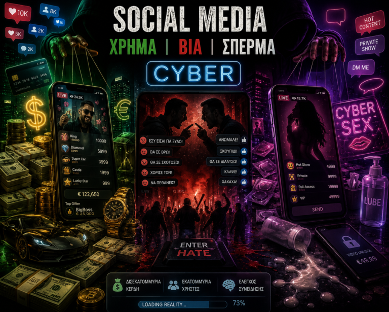 Social media: Χρήμα - Αίμα - Σπέρμα